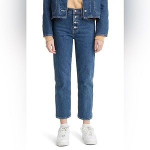 Levi’s Wedgie High Rise Straight Utility Crop Jeans